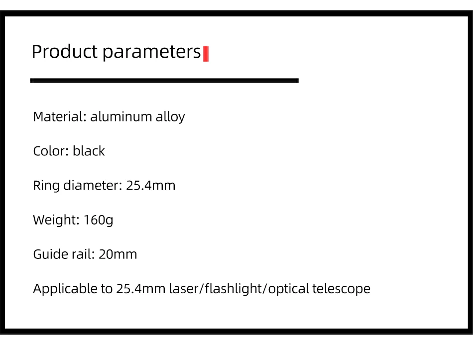FIRE WOLF Schnellverschluss 25,4mm Zielfernrohrhalterung Wind- und Höhenverstellbare Taschenlampen- und Laserhalterung für 20mm Picatinny-Schiene – Detail 4