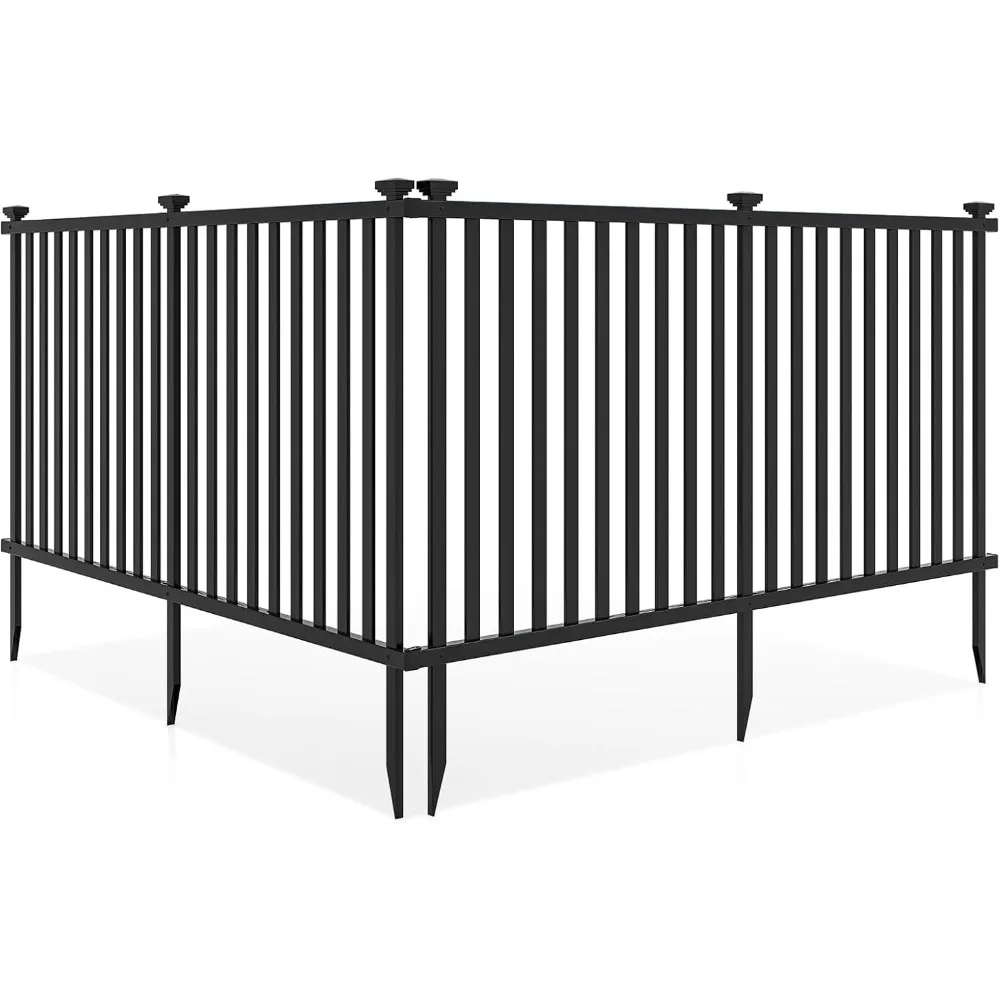 

Picket Fence 2 Panels, 80''W x 37.5''H Decorative Outdoor Garden Fence, 160'' Total Length, Freestanding PVC Vinyl Fence