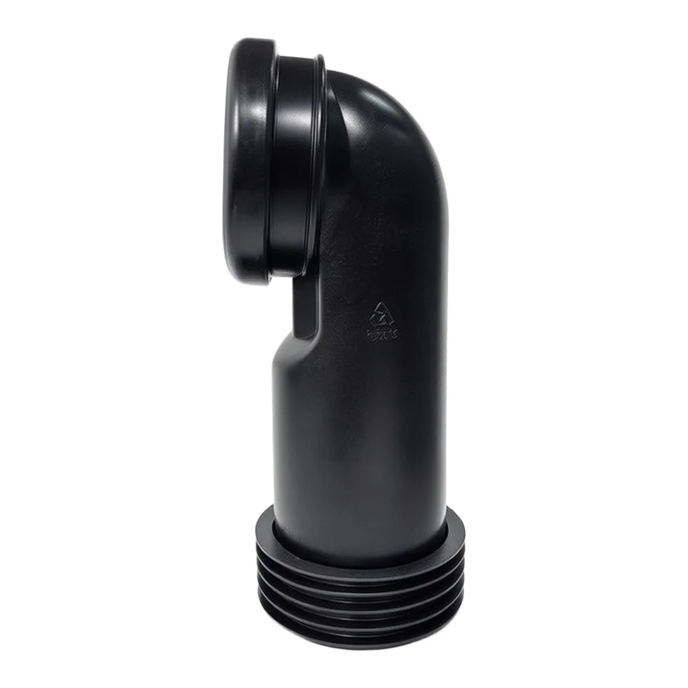 Concealed Drain Pipe DN90 for Wall Hung Toilets Optimized Bend Angle Prevents Backflow Rear Wall Discharge Black
