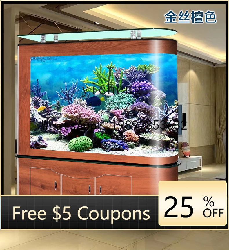 

T2-27 aquarium glass fish tank under filter goldfish tank screen partition large and medium sized