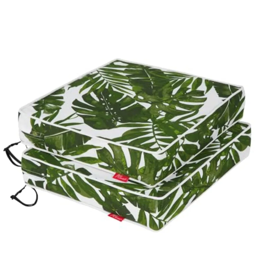 

Outdoor Chair Cushion 22 x 22 Inch Seat Cushions for Patio Furniture Garden Sofa Couch Chair Pads with Adjustable Straps Set of