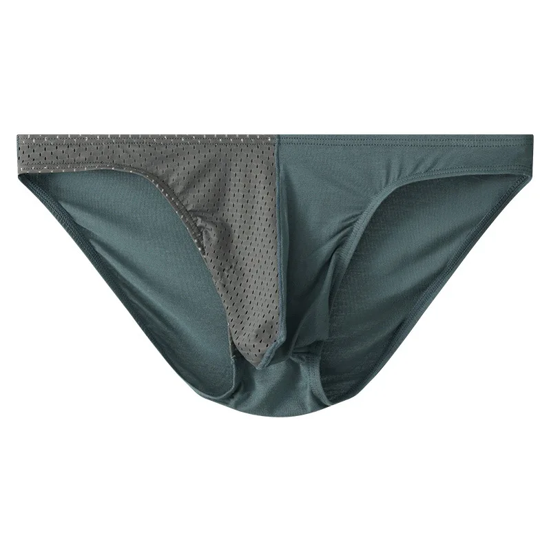 

Mens Mesh Briefs Shorts Homme Soild Viscose Modal Underwear Man Breathable Low Waist U Convex Pouch Underpant cueca calzoncillo