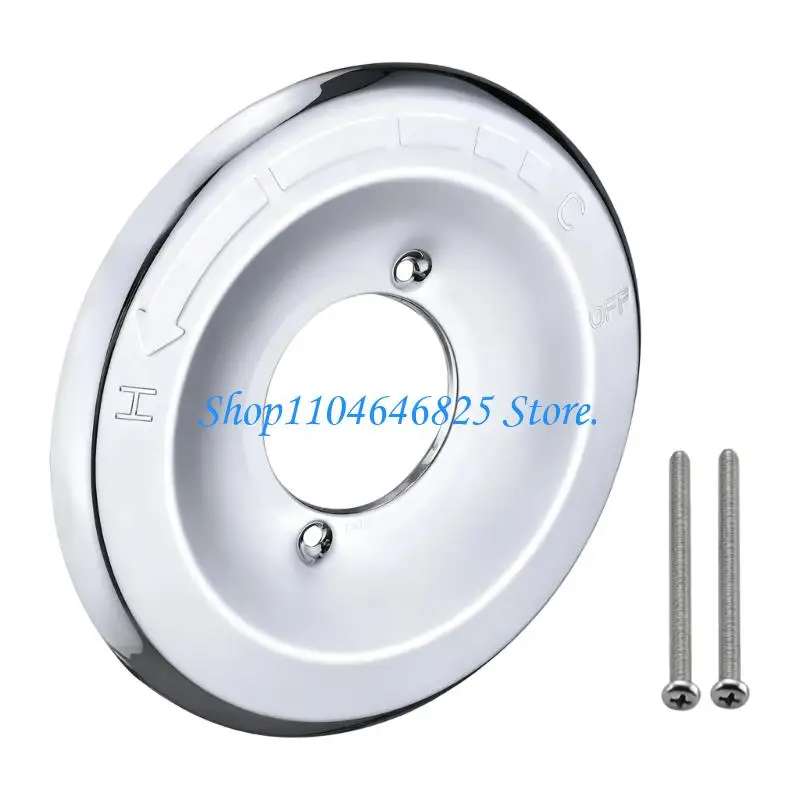 Bathroom Shower Cover Plate Round Trim Replacement Part with Center Opening and 2 Mounting Screws for Wall Updates