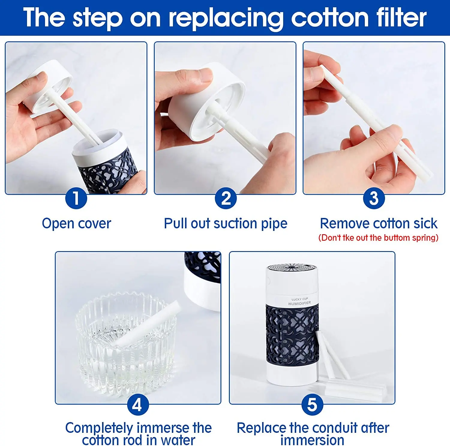 10Pcs/Pack Multi-size Humidifier Filter Replacement Cotton Sponge Stick for Humidifier Aroma Diffuser Mist Maker Air