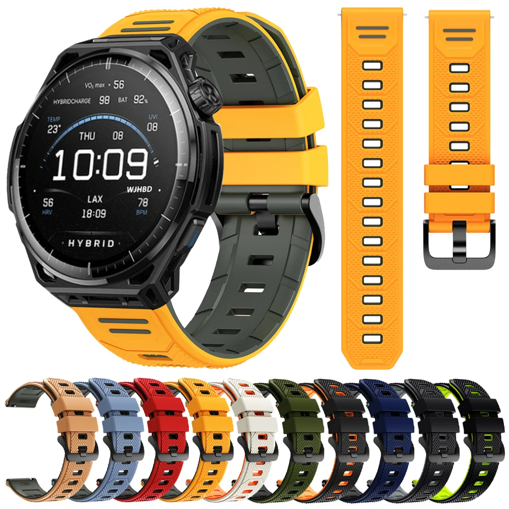 For AMAZFIT BALANCE 3 2 Watch Strap Amazfit Active Max 48mm BIP6 5 UNITY GTR 4/3 Pro 22mm Sports Silicone Band For HUAWEI WATCH