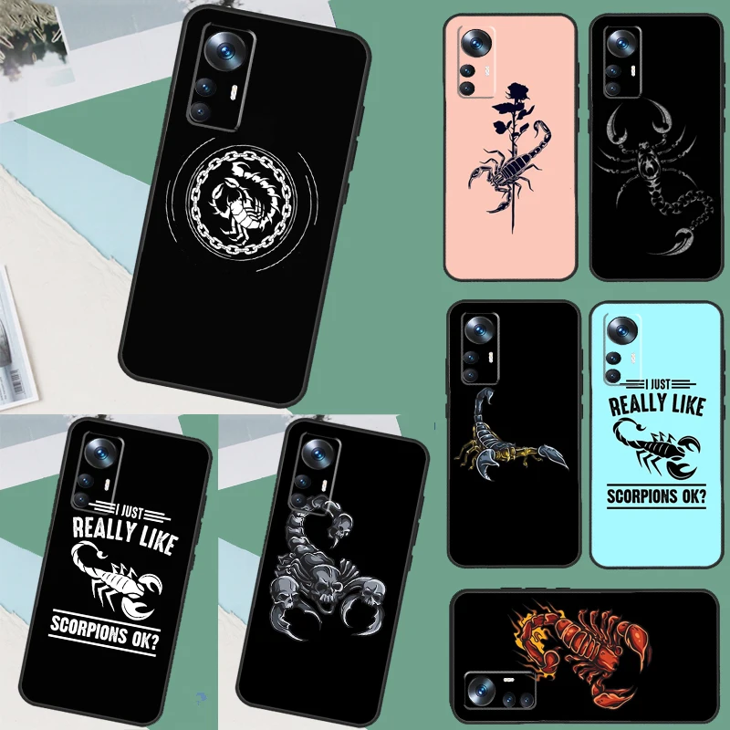 Scorpio Scorpion animal Case For Xiaomi 13T 12T 11T 13 Pro 12 Lite 12X POCO F5 X4 F4 GT F3 M5s M6 X3 X5 Pro Cover