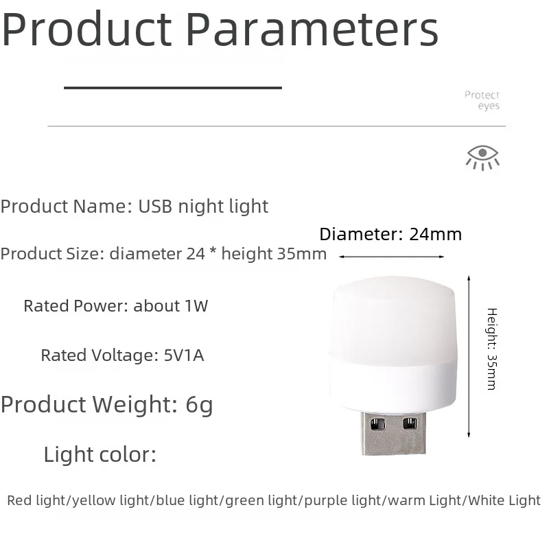 USB Tragbare Mini Nachtlicht Led Schlaf Kleine Runde Licht Kreative Atmosphäre Licht Weiß Warm Rot Blau Gelb USB