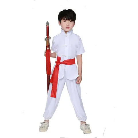 Barn män kvinnor kinesisk traditionell Kungfu-uniform för pojkar flickor Wushu-dräkt Tai Chi folkmusik scenuppträdande 8 best sales prestationskläder - №8