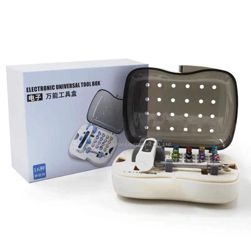 Dental Equipment Implant Surgical Manual Kit With 16 Screw Drivers Dental Electronic Universal Dental Implant Tool Box
