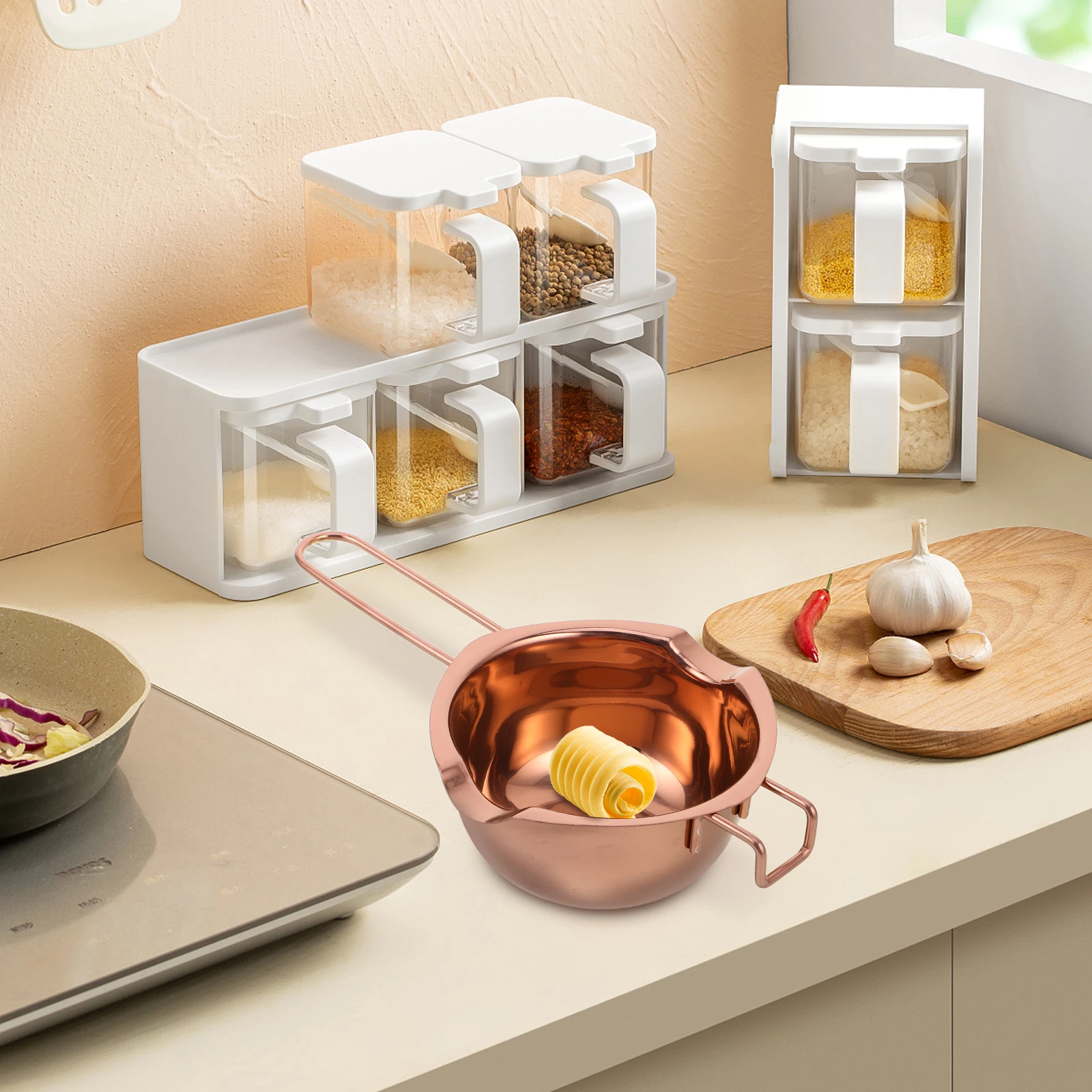 

400Ml Stainless Steel Melting Multi-Functional Kitchen Gadget For Chocolate Butter Cheese Candy Making Baking Home Use Boiler