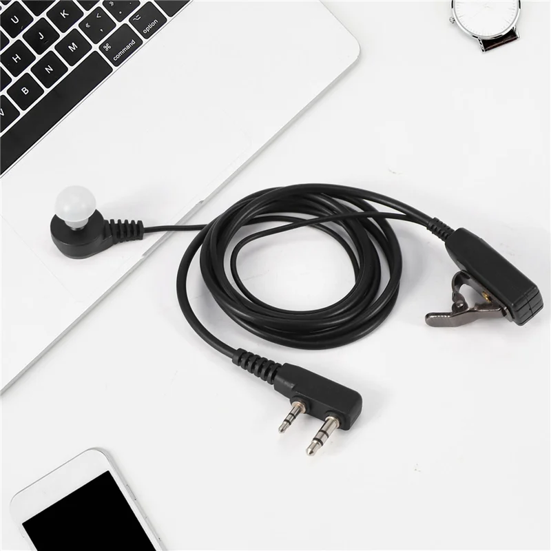 マイクとアコースティックチューブを備えたヘッドセット、2ピン、ケンウッドティーバofeng uv-5r bf-888s cb、ラジオアクセサリー用