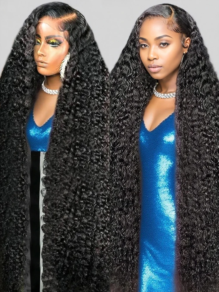 40 46 بوصة غلويليس موجة عميقة الباروكات الشعر البشري 13x6 HD الدانتيل شعر مستعار أمامي مجعد 13x4 الدانتيل الباروكات الأمامية موجة المياه شعر مستعار للنساء