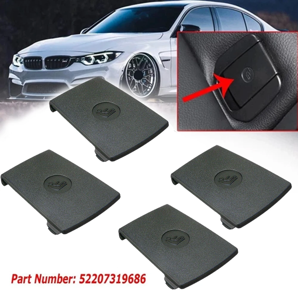 1/4PCS Rear Child Seat Anchor ISOFix Cover Car Safety Seat Mat 52207319686 17949110 For BMW 1 3 Series X1 E84 E87 E90 F30 F35