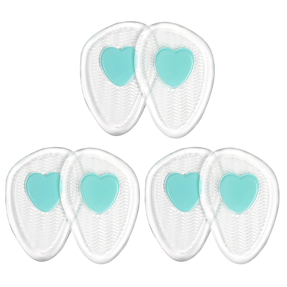 

3 Pairs Forefoot Pad Gel Cushions Water Pattern Pain High Heel Metatarsal Pads Foot Care Tools Women Men Shoes