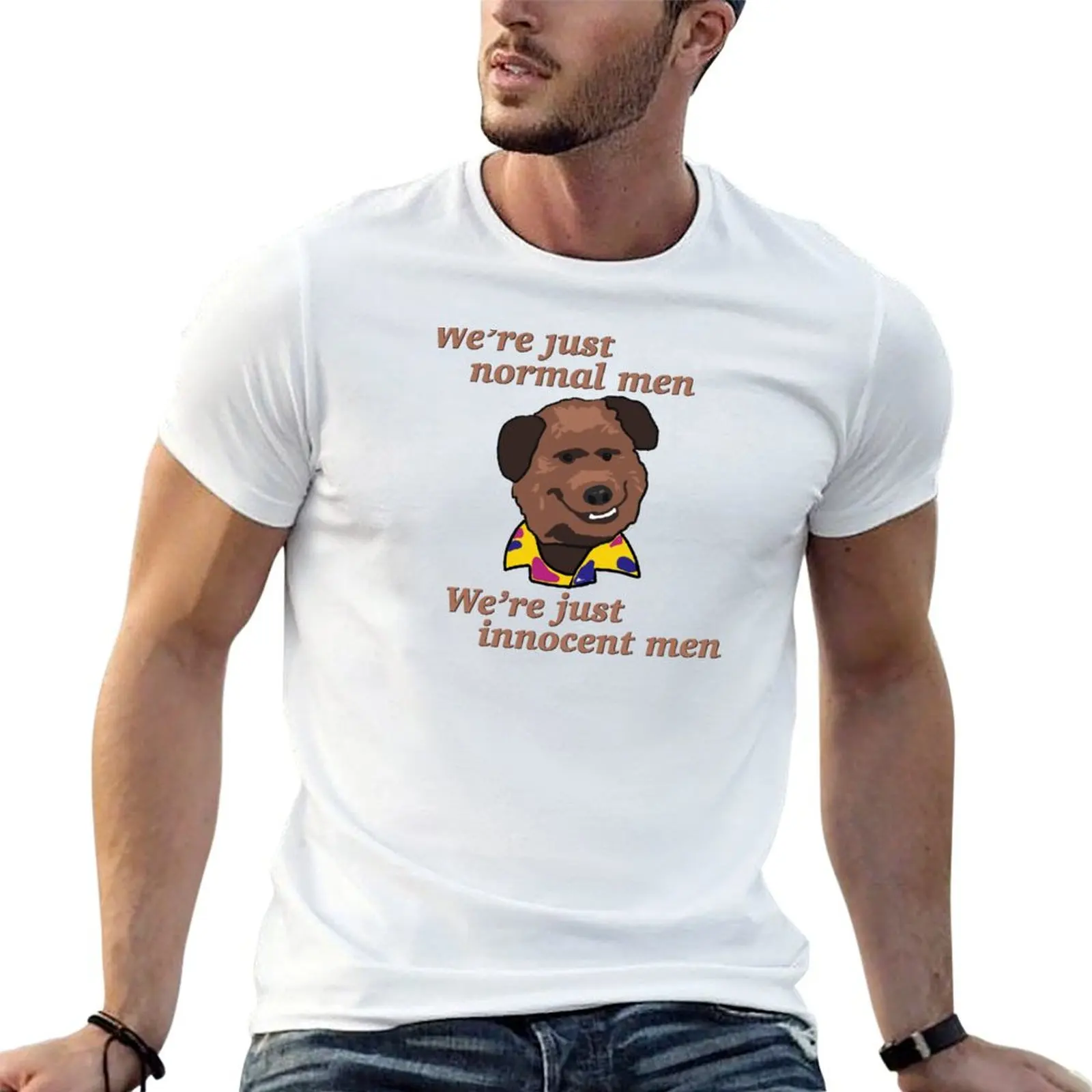 

We’re Just Normal Men T-Shirt funny t shirts dark humor essential t shirt cotton t shirt man T-shirt