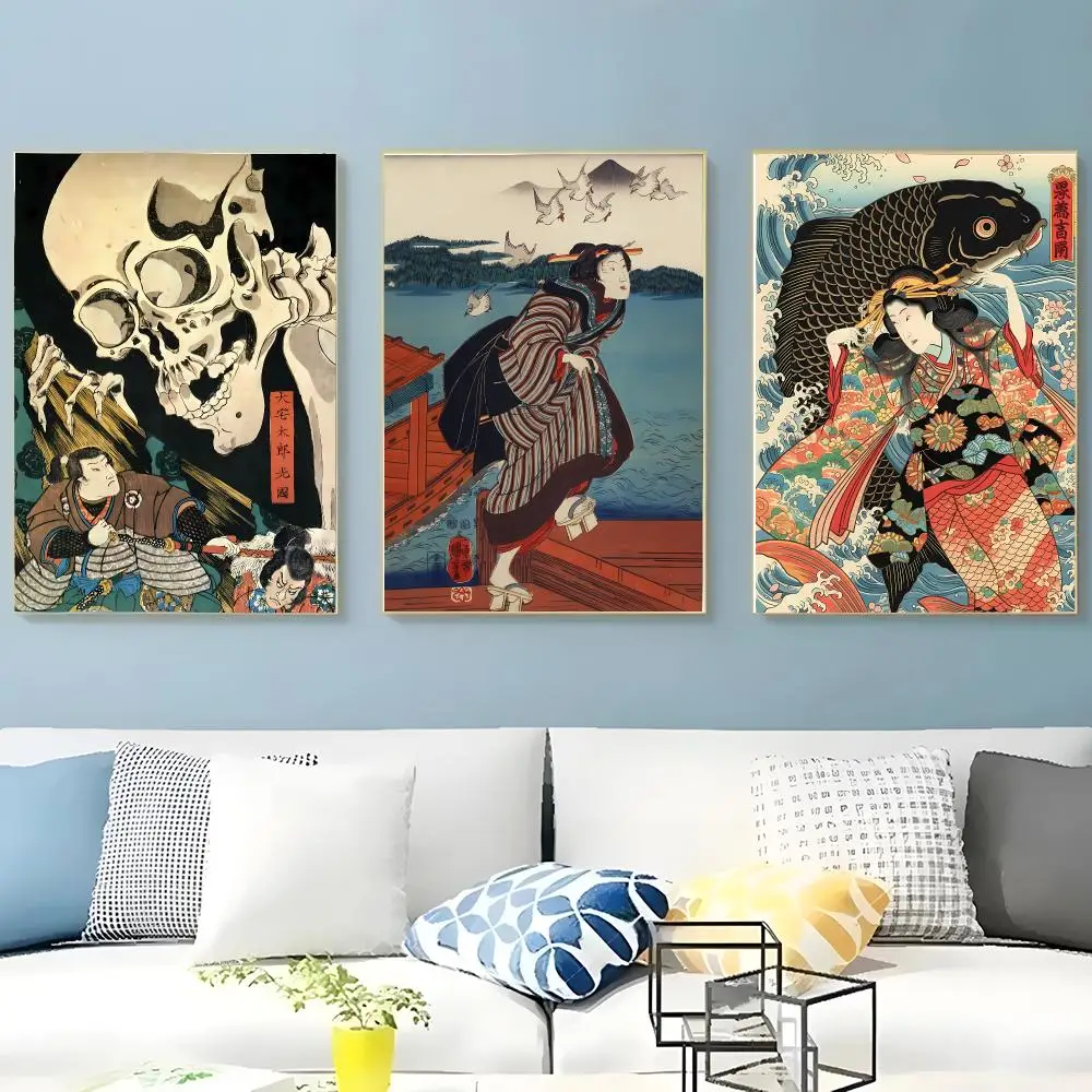 Traditional Ukiyo-e Woodblock U-Utagawa Kuniyoshi Poster Creative Indoor Decorative Artwork & Modern Home Decor