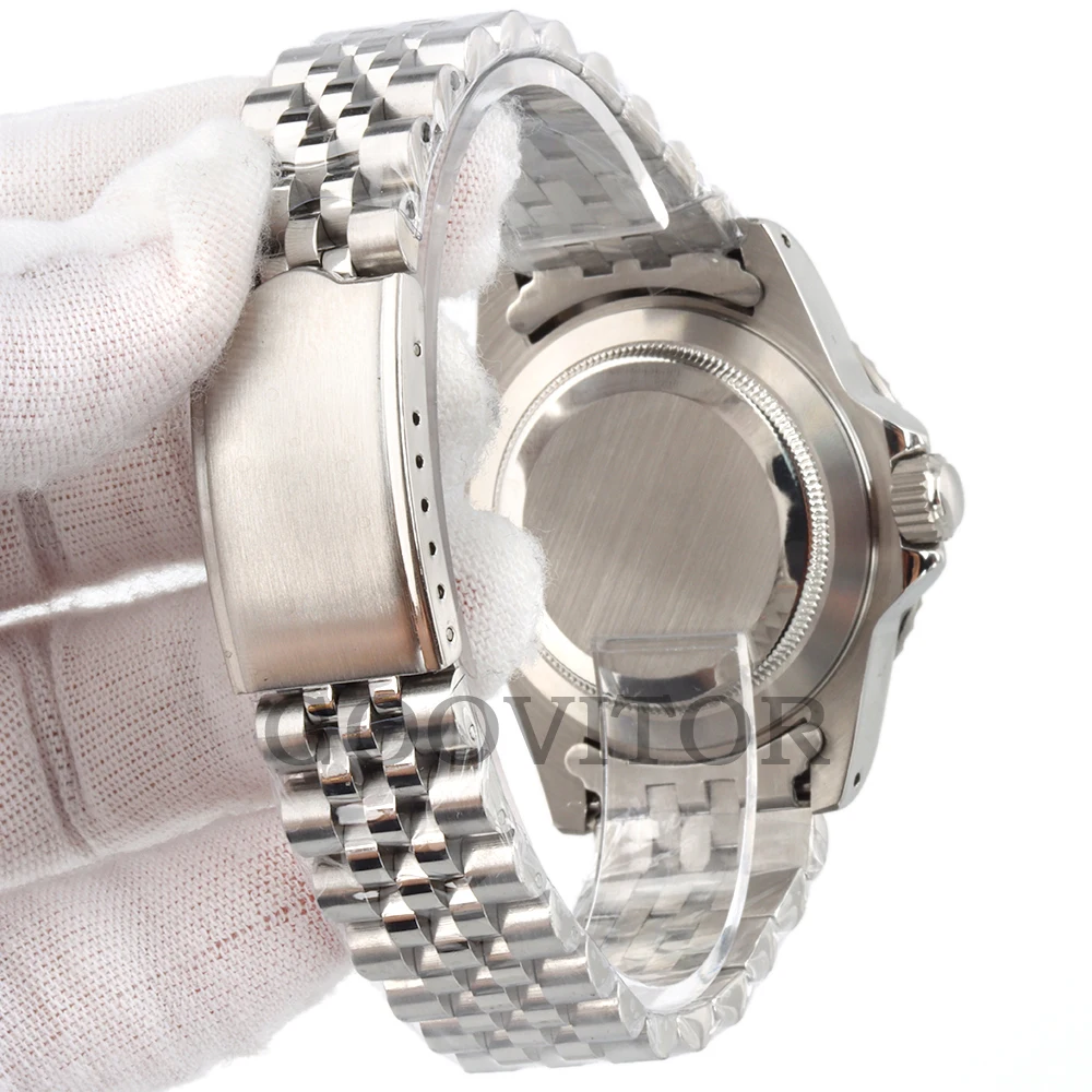 Stainless Steel 39.5mm Vintage Watch Case Jubilee/Oyster Bracelet For Seiko NH35 NH36  Movement Sapphire Glass Watch Case