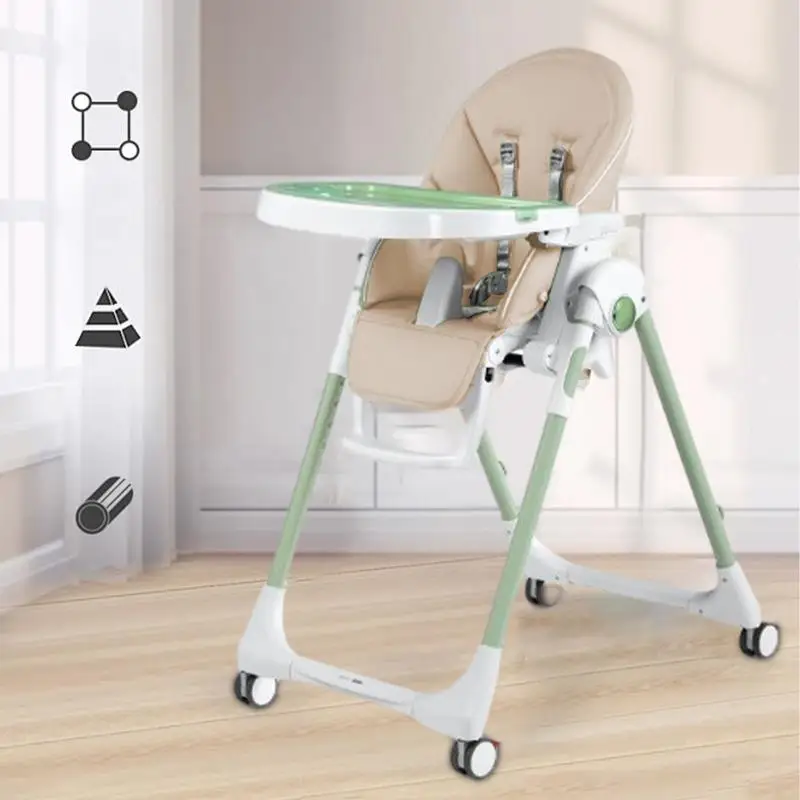 Para peg perego、 siesta zero3、 baoneo 、 kosmic jané capa de assento de couro pu com acolchoamento confortável para almofada de cadeira alta de bebê