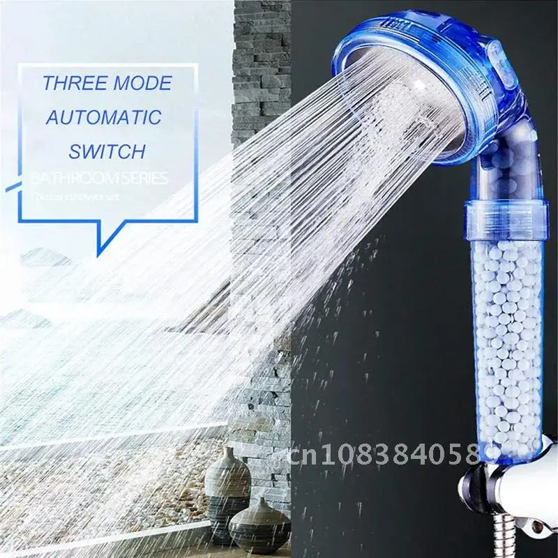 

EHEH New Arrival 3 Modes SPA Shower Head High Pressure Saving Water Shower Nozzle Premium Bathroom Water Filter 4 Types