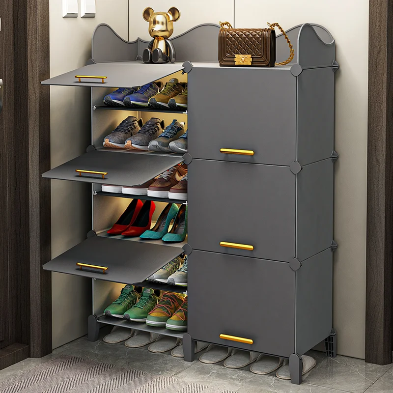 

Shoerack Cabinet For Living Room Shoe Rack Storage Organizer Shelf Shoes Entrance Hallway Furniture Multiple Layers Dust Cover