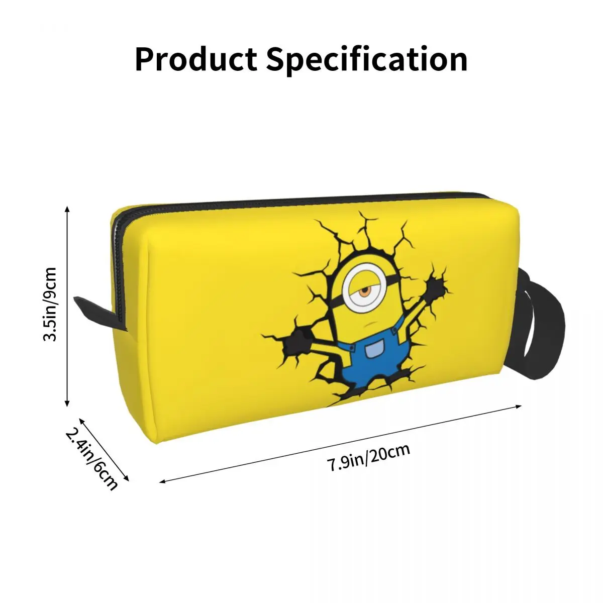 Custom Cute Minions Broke The Wall Travel Toiletry Bag for Women Makeup Cosmetic Bag Beauty Storage Dopp Kit