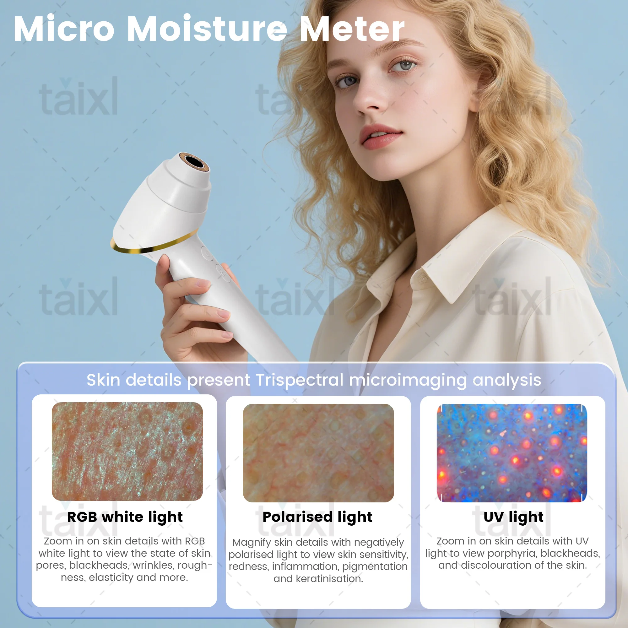 Magic Mirror Facial Skin Analysis Intelligent Detection Scanner Multispectral Imaging Technology 180°Automatic Full-Face Capture - Image 3