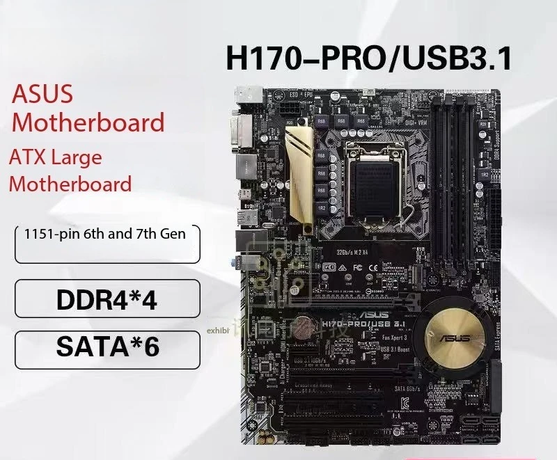 

Материнская плата ASUS H170-PRO/USB 3.1 ATX Intel H170 LGA1151 DDR4 SATA3 HDMI DVI-D DP Audio для Intel 6th Core i7/i5/i3