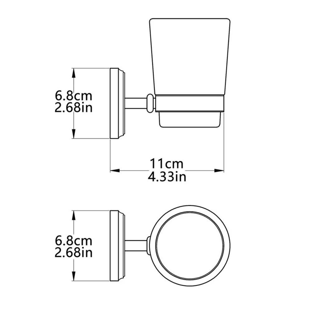 ชั้นวางของติดผนังทองแดงแบบเดี่ยว ที่วางแก้วน้ำในห้องน้ำ ที่แขวนแก้วน้ำ สไตล์ร่วมสมัย ติดตั้งง่าย ซ่อนได้