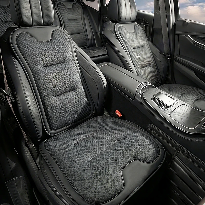

Ice Silk Car Seat Cushion Thickened & Anti-Slip Universal For All Seasons Rear Car Seat Cushion & Backrest Protector Cover