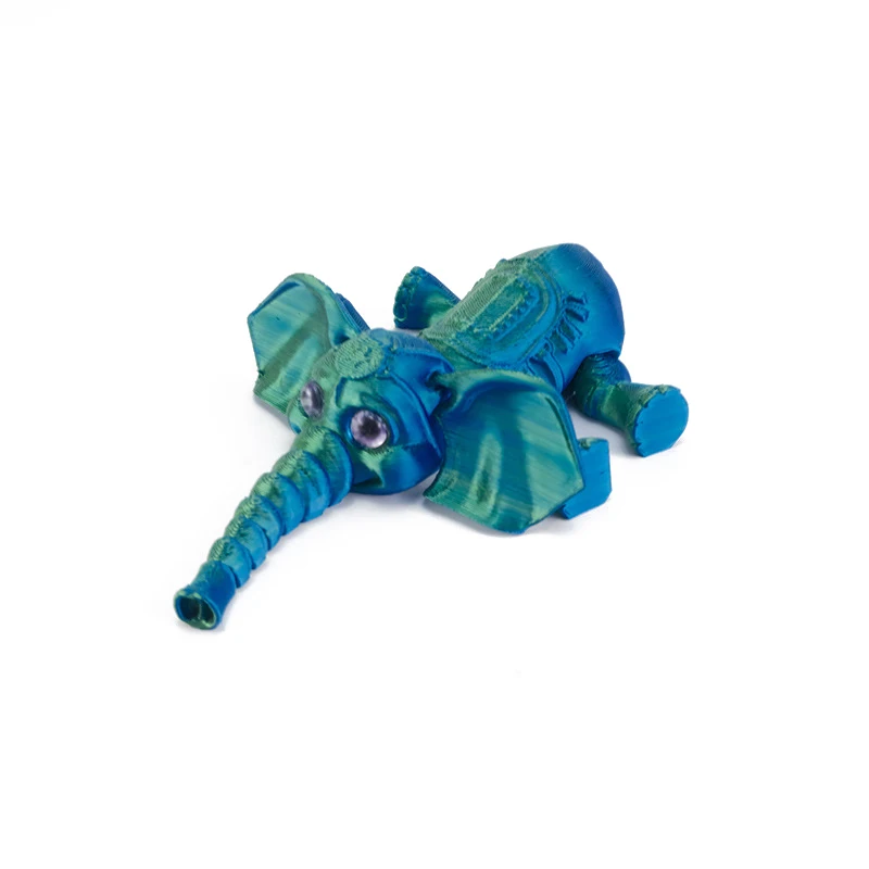 Mooie olifant 3D-printmodel in PLA kinderen desktop versiering cartoon speelgoed unieke collectie aanwezig