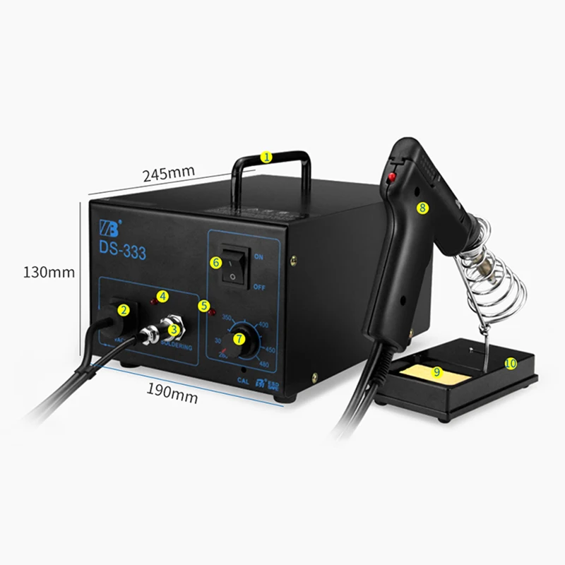 120W High-Power Electric Solder Sucker Strong Desoldering Station 2 in 1 Multi Function Adjustable BGA Rework Soldering Station