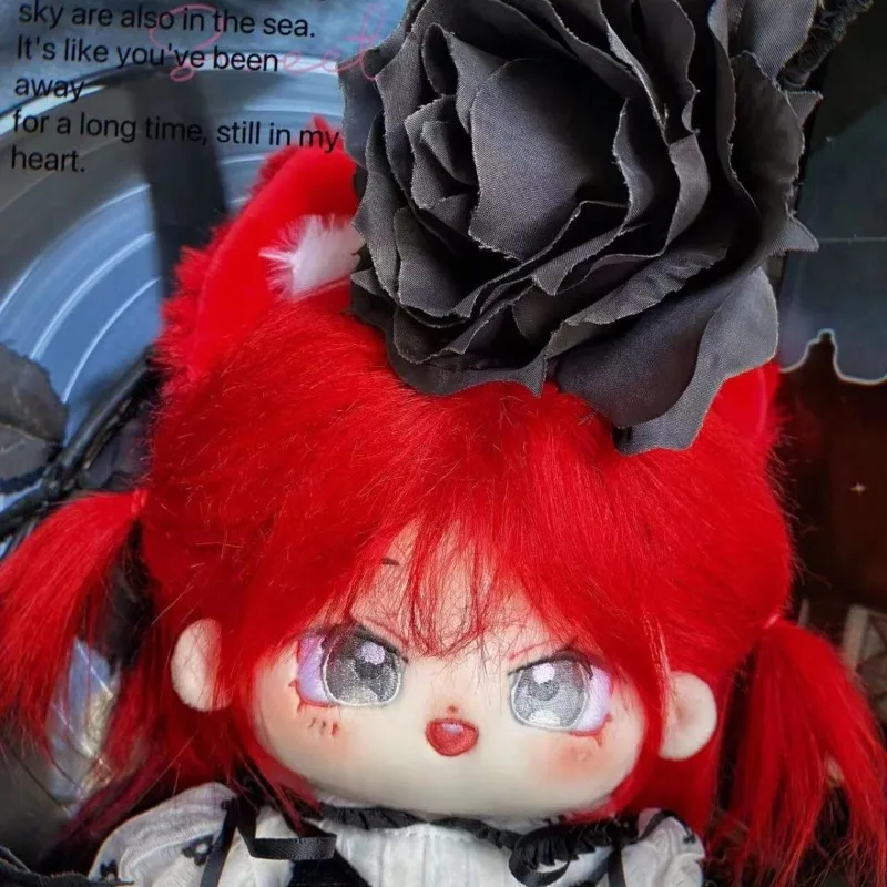 20cm Red Hair Cotton Doll Big Ear Cartoon Anime Game Kawaii Plush Toys,Naked Doll,Fans Collection Birthday Gifts For Girlfriends