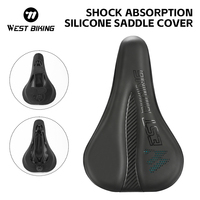 WEST BIKING Bicycle Saddle Cover Comfortable Breathable Cushion Memory Sponge Mtb Road Bike Shock Absorption Bike Seat Cover