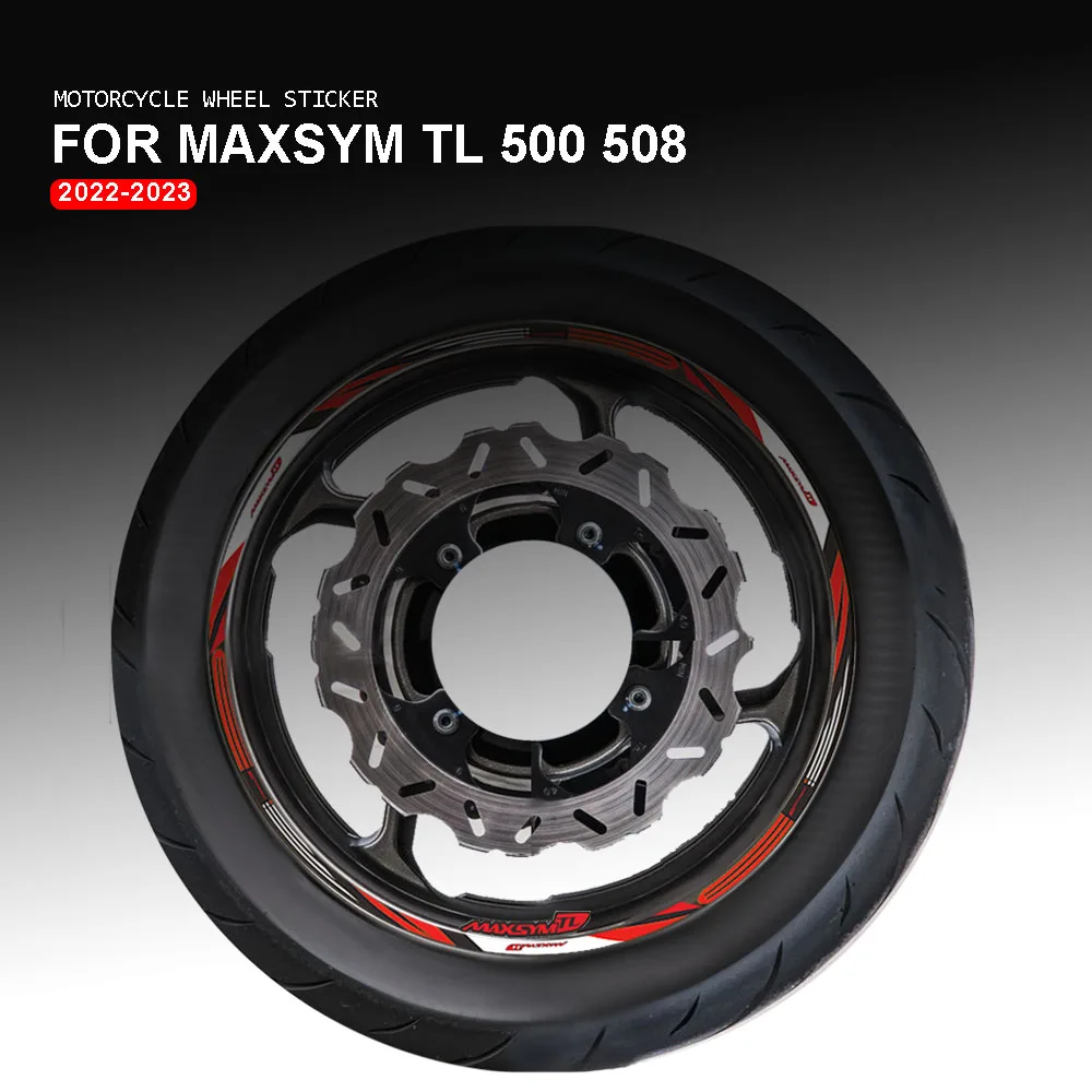 

For Maxsym TL500 TL508 2020-2023 Motorcycle Wheel Sticker Rim Decals Scooter Stripe Tape Waterproof Accessiries