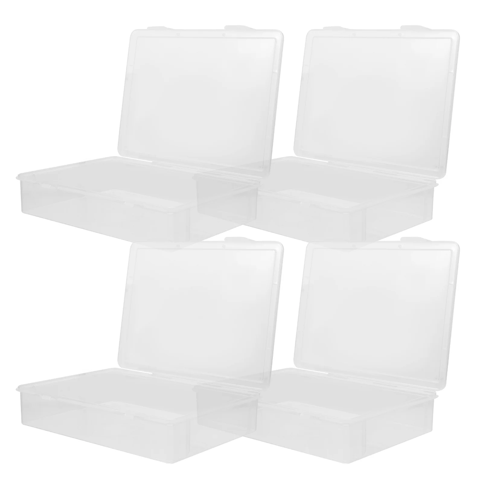 

4pcs Plastic Storage Boxes Clear Jewelry ganizer Small Containers for Rings Rhinestones Beads Cases Lid Home Storage