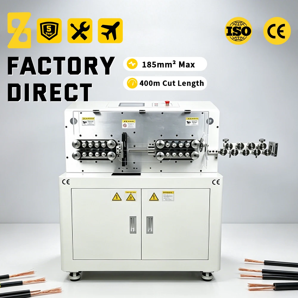 185mm² Vertical Computer Wire Stripping Machine Max 400m 5500W 110V 220V for Cable Harness Processing Electronic Repair Workshop