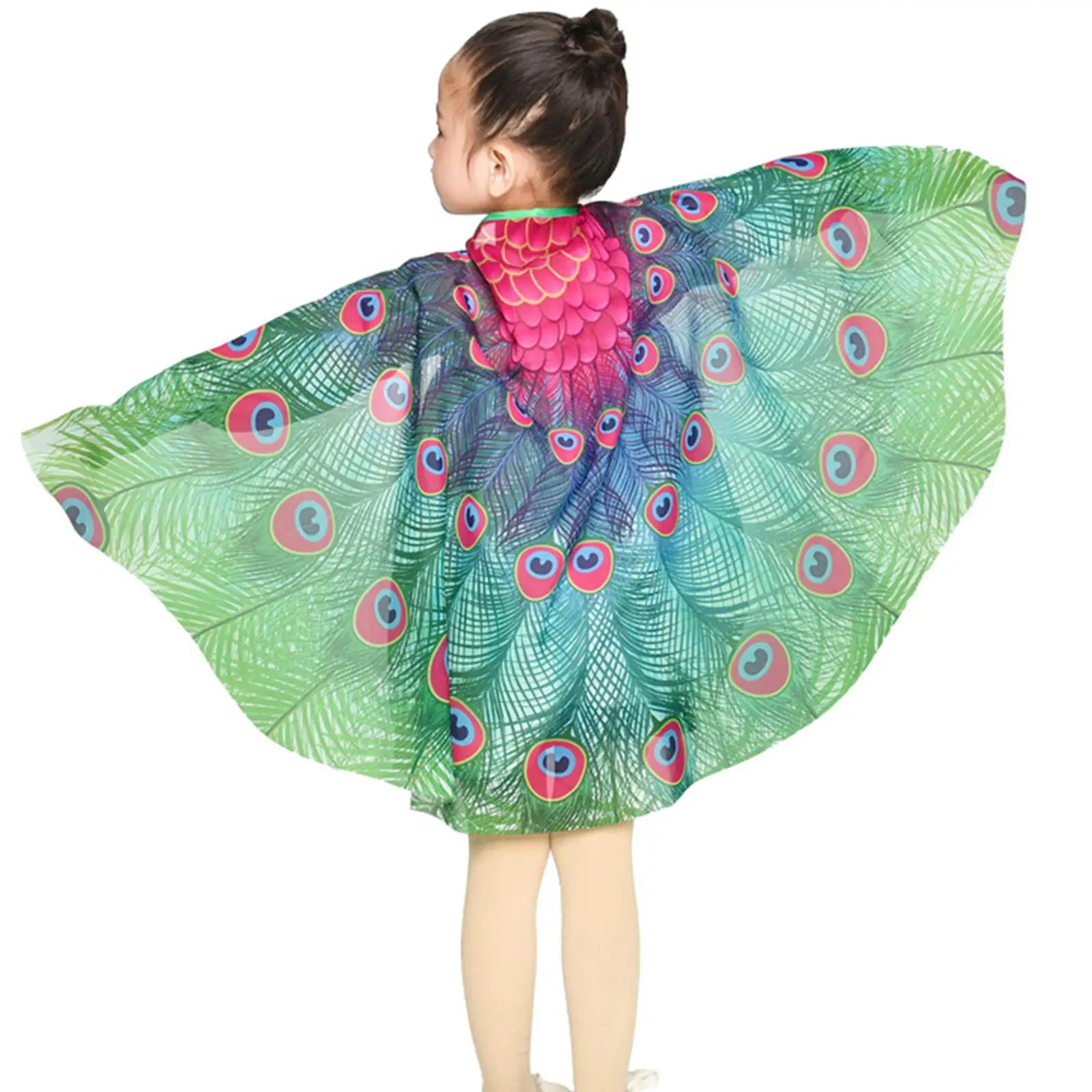 Peacock Cloak Cosplay Costume for Children, Masquerade Party, Carnival Party Costumes, Cape for Kids, Acessórios de brinquedos para meninos e meninas