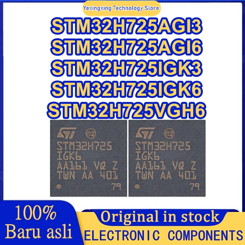 

STM32H725AGI3 STM32H725AGI6 STM32H725IGK3 STM32H725IGK6 STM32H725VGH6 Микросхема BGA 100% новый оригинал на складе