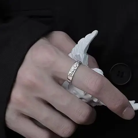 Sam Panda 925 Sterling Silver Rings INS Fashion Hip Hop Pixiu Ring for Women  Retro Hip Hop Versatile Jewelry Party Dropship