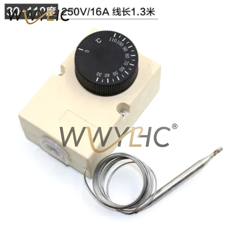 1PCS Capillary Thermostat For Electrical Device Knob Temperature Mechanical Switch 50-300C 0-60C 0-50C 0-40C 30-110C -30-30C