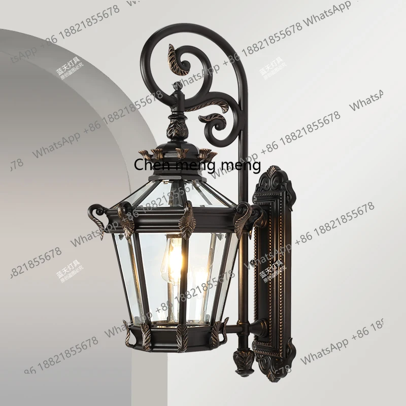 

Уличный солнечный настенный светильник, американская вилла, сад, открытый коридор, проход, ретро, водонепроницаемый двор, европейский настенный светильник