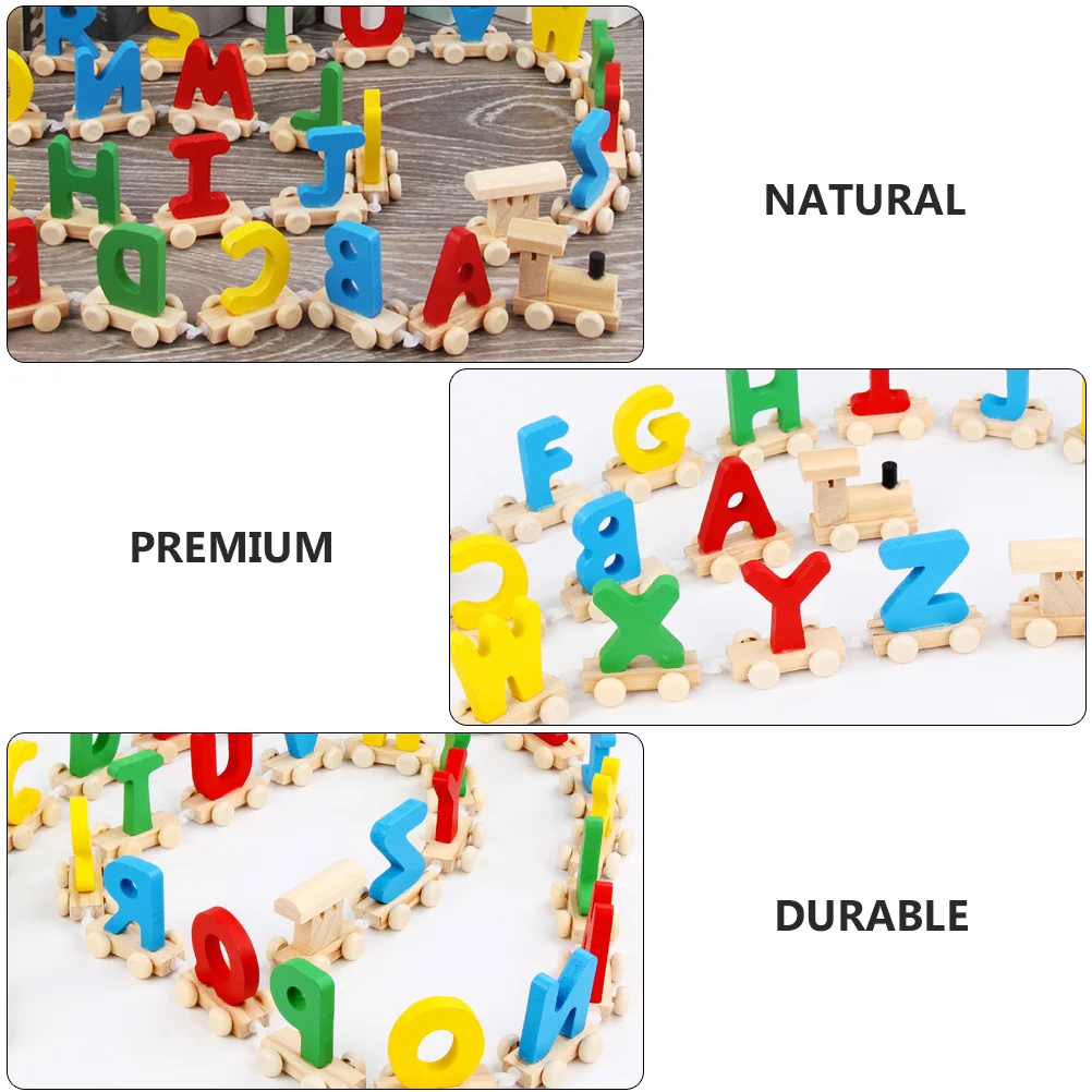 1 set 1 Set Bunte Holz Alphabet Zug 26 Buchstaben Für Kinder Lernen Pädagogische Kleinkind Spiele Montessori Frühen Lehrmittel