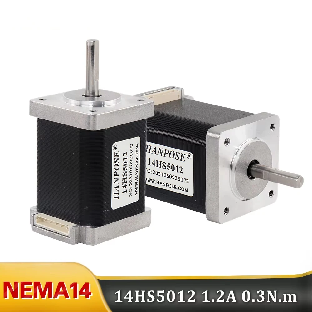 Nema14 Motor1.8degree 35X50MM 1.2A 0.3N.M 4 Lead Stepper Motor 14HS5012 For medical instrument