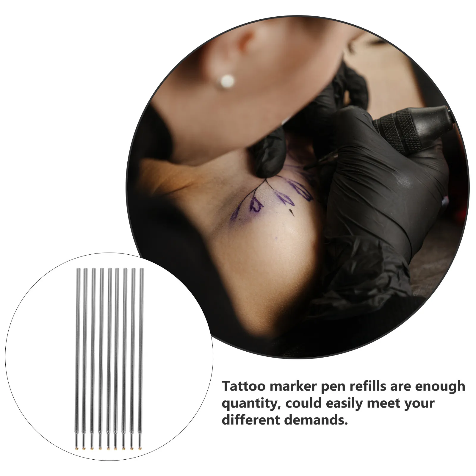 

20Pcs Replacement Tattoo Pen Refills 1.6mm Red Ink for Body Markers Washable Skin Pens Temporary Tattoo Supplies High Precision