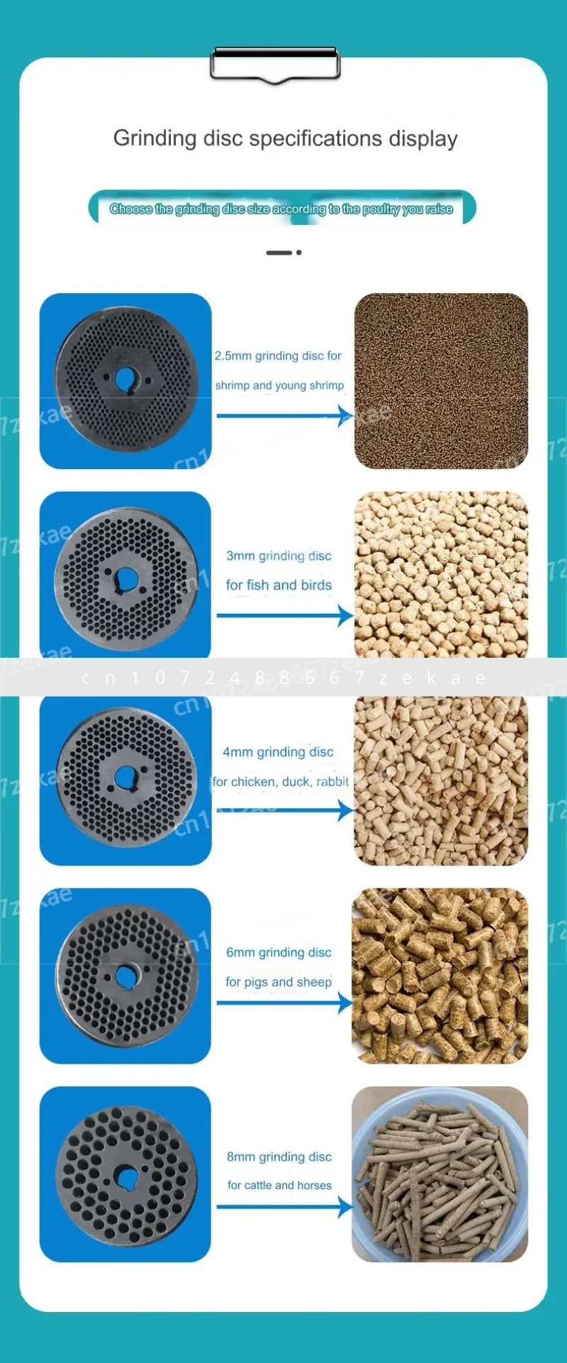 Household 220v small chicken, duck, goose, cattle, sheep, fish and pig large-scale farm three-phase granulator