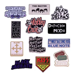 Rock Band Badge Cartoon Music Album Singer Logo Brooch Denim Jacket Metal Pin Accessories Band Fan Collection Jewelry Gift
