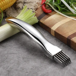 Kitchen Multifunction Onion Knife Cutter Graters Vegetable Tool Stainless Shredded  Chopper Sharp Green   Cut Slicer