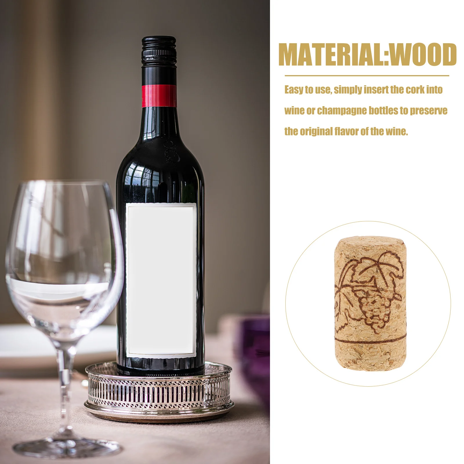 

25pcs Synthetic Cork Wine Bottle Stoppers Reusable Leakproof Freshness Preservation For Wine Beer Decorative Corks