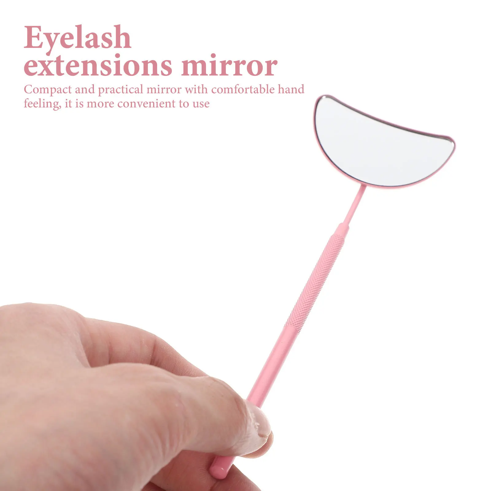 

Portable Eyelash Grafting Mirror Detachable Design Lightweight Handheld for Eyelash Extensions Clear Lens Professional Makeup