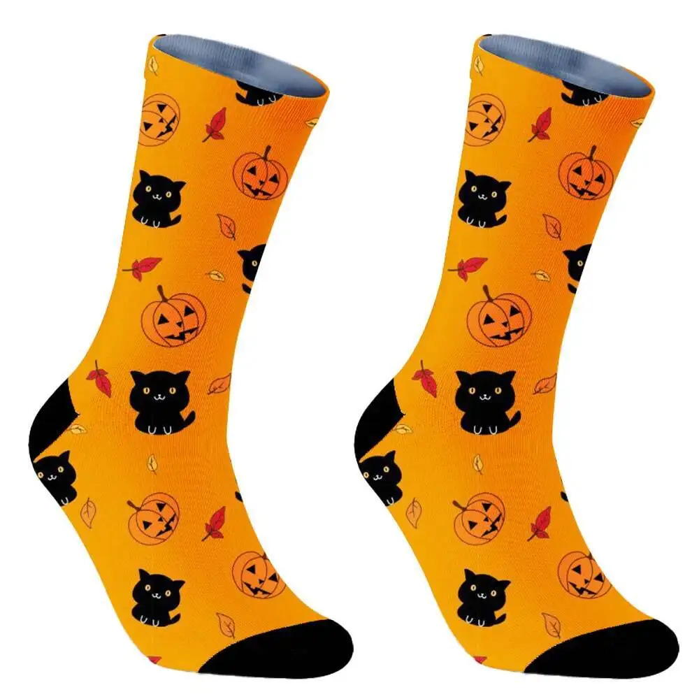 

Personality Bat Mid Tub Men's Socks Skull Women's Socks Spider Socks Bloody Hand Halloween Women's Socks
